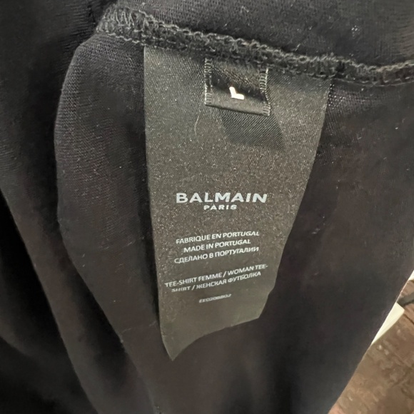 Authentic Balmain crop t shirt (worn once) - Picture 4 of 4